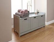 Boxed Colonial Grey 3 Drawer Storage Unit RRP £75 (18528) (Pictures Are For Illustration Purposes