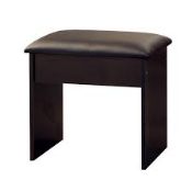 Boxed Alpha Black Two Tone Dressing Table Stool RRP £65 (1001) (Pictures Are For Illustration