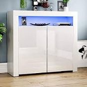 Boxed Nova 2 Door LED Sideboard RRP £150 (18627) (Pictures Are For Illustration Purposes Only) (