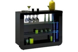 Boxed Fiesta Designer Bar Table In Black High Gloss RRP £480 (Pictures Are For Illustration Purposes