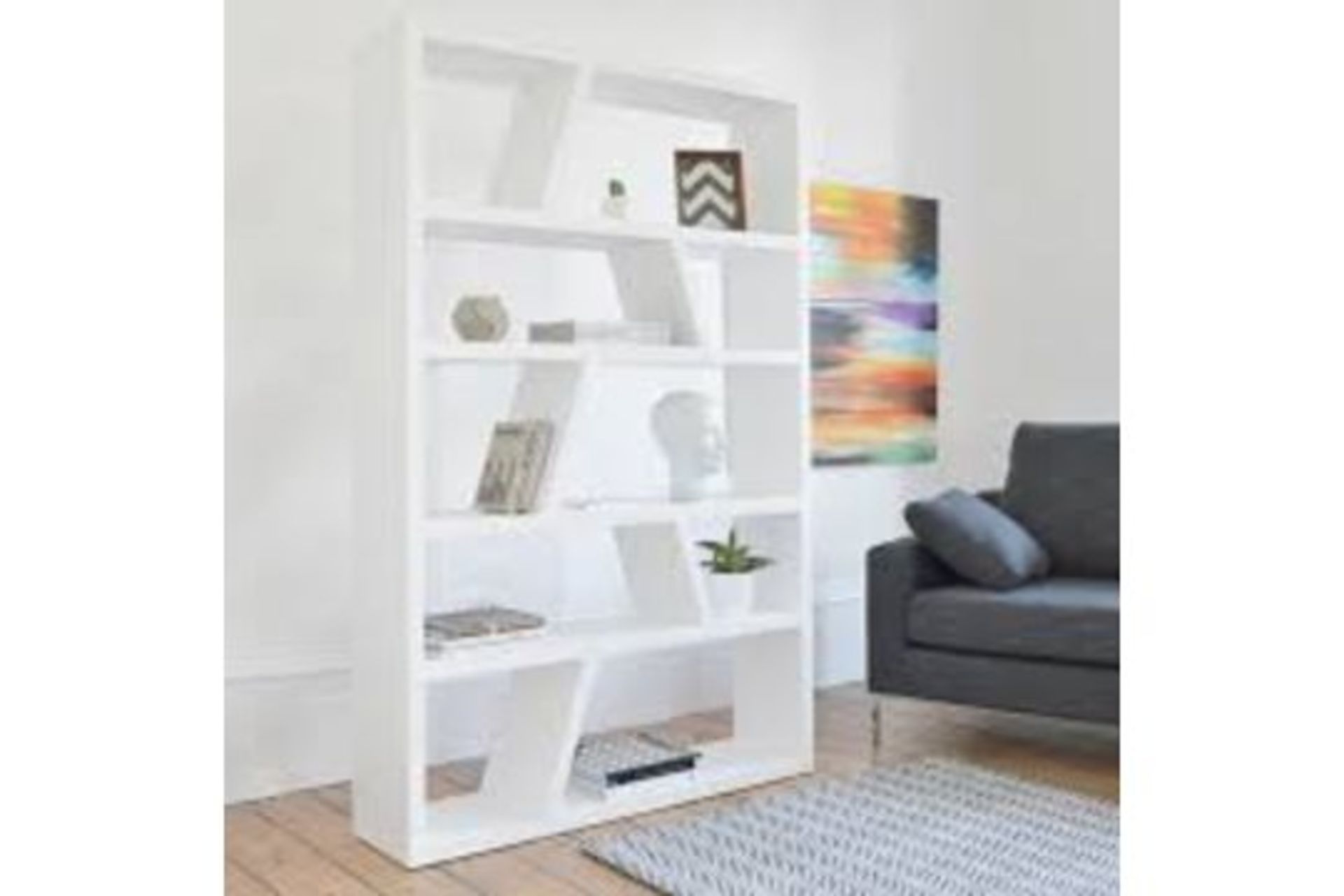 Boxed Hoxton Bookcase In White RRP £600 (Pictures Are For Illustration Purposes Only) (Appraisals