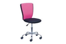 Boxed Era Fabric Children Home Office Chair In Pink RRP £50 (9980368) (Dimensions 41x51x86) (