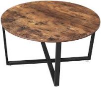 Boxed Vasagle Round Coffee Table RRP £150 (18528) (Pictures Are For Illustration Purposes Only) (