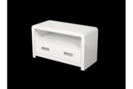 Boxed Clarus White TV Unit RRP £300 (Pictures Are For Illustration Purposes Only) (Appraisals Are