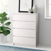 Boxed Zip Code Design Tonya 4 Drawer Chest Of Drawers RRP £140 (18981) (Pictures Are For