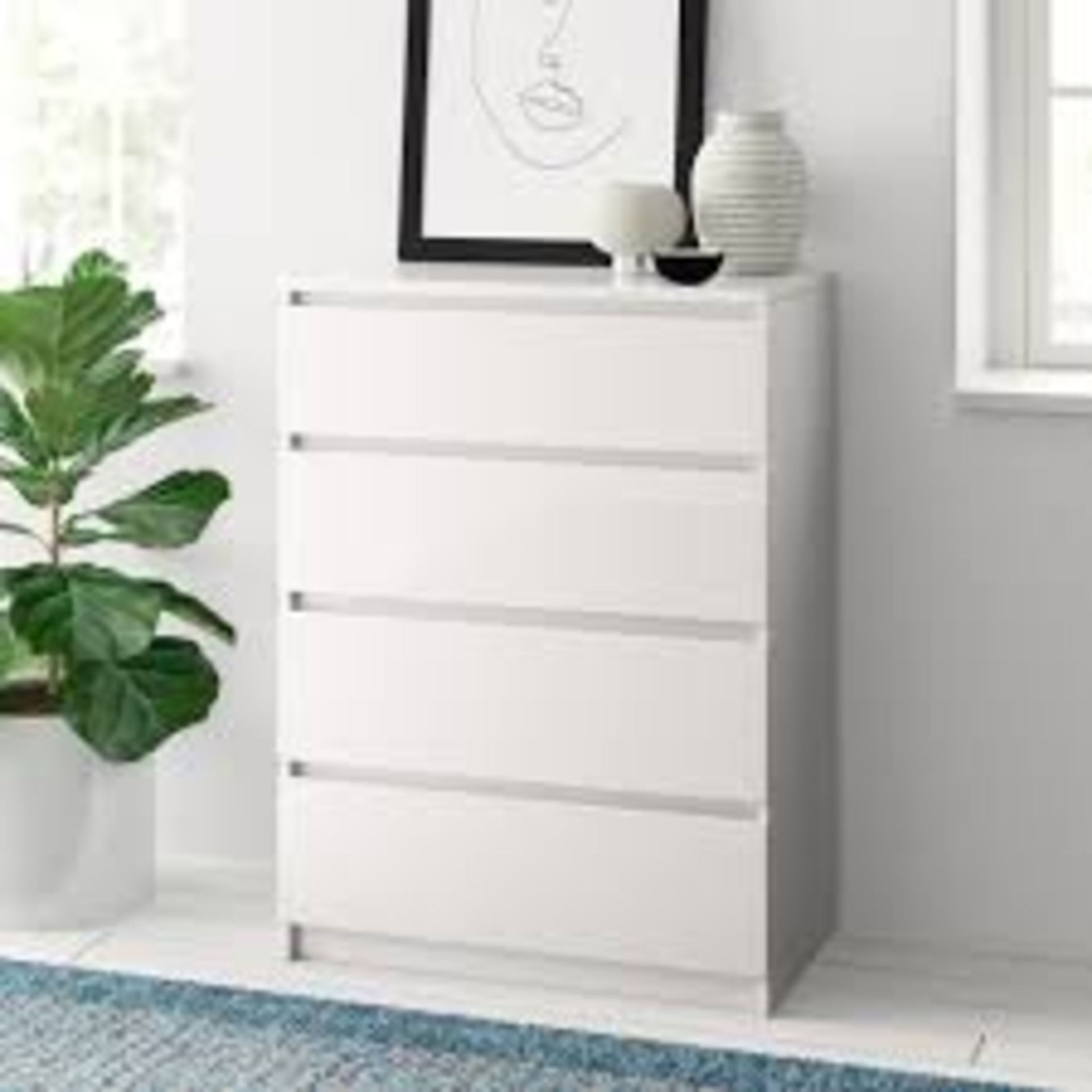 Boxed Zip Code Design Tonya 4 Drawer Chest Of Drawers RRP £140 (18981) (Pictures Are For