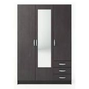 Boxed 17 Stories Cormic Ebony Wardrobe RRP £240(18964) (Pictures Are For Illustration Purposes Only)