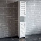 Boxed House Of Hampton Vida Liano 32 x 170cm Free Standing Tall Bathroom Cabinet RRP £75 (16267) (