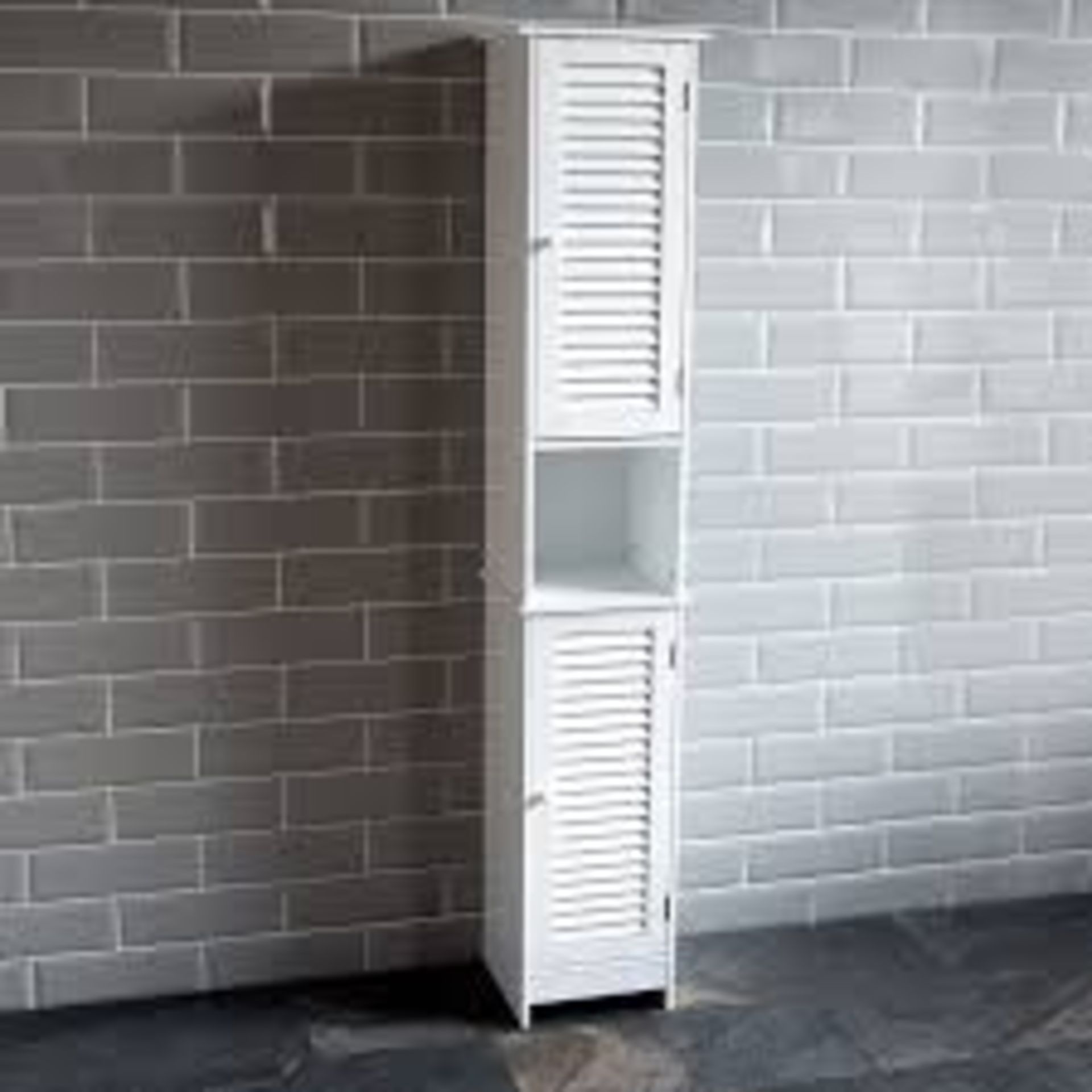 Boxed House Of Hampton Vida Liano 32 x 170cm Free Standing Tall Bathroom Cabinet RRP £75 (16267) (