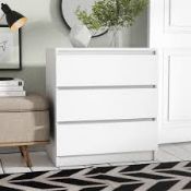 Boxed Zip Code Design Tonya 3 Drawer Chest Of Drawers RRP £75 (19143) (Pictures Are For Illustration