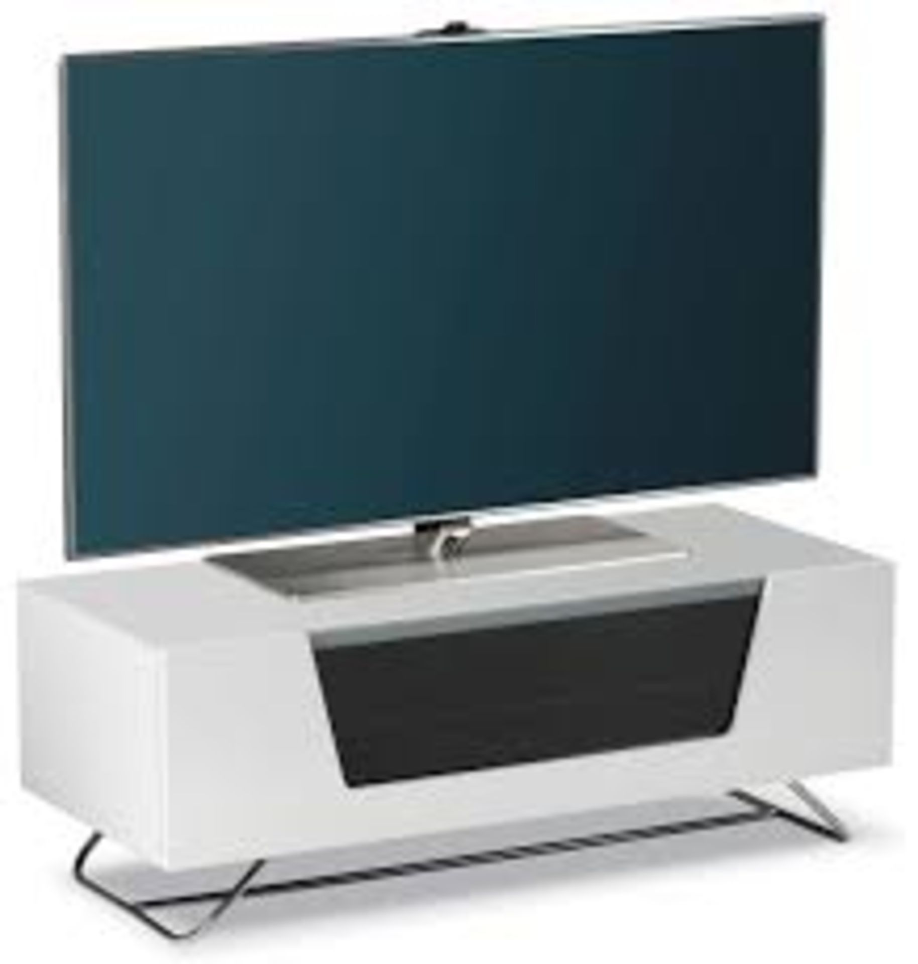Boxed Alphason White 50" TV Stand RRP £150(19964) (Pictures Are For Illustration Purposes Only) (