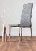Boxed Set Of 4 Furniture Box Grey Milan Dining Chairs Combined RRP £200 (18530) (Pictures Are For