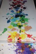 Set Of 2 Colour Raindrops Painting on Canvas RRP £70 (18059) (Pictures Are For Illustration Purposes