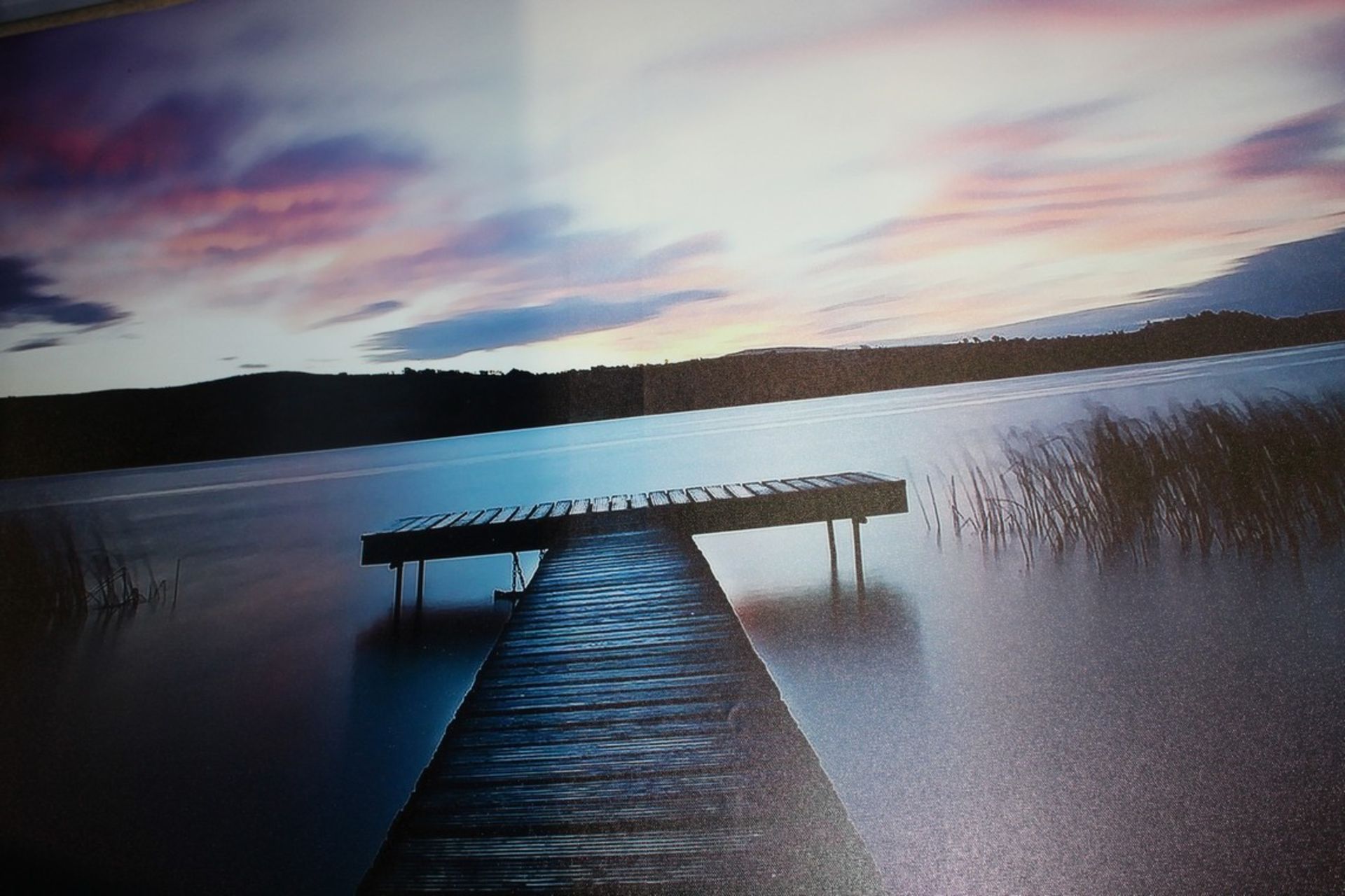 Dusk On The Dock Sea Scope Photographic Print On Canvas RRP £65 (14571) (Pictures Are For