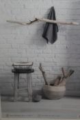 Marlo Home Wood Country Style Grey Designer Print RRP £65 (14591) (Pictures Are For Illustration