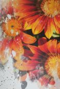 Floral Print Design Canvas Wall Art By Artist Herbert Gozemba RRP £65 (15514) (Pictures Are For