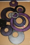 Boxed Sk Style Living With Sytle Purple Abstract Discs RRP £80 (18059) (Pictures Are For