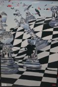 Urban Home Chess Sensation 3 Piece Print RRP £300 (14591) (Pictures Are For Illustration Purposes