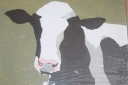 Friesian Cow Painted Print RRP £40(15514) (Pictures Are For Illustration Purposes Only) (