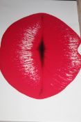 Kiss Of The Red Lips Canvas RRP £40 (14591) (Pictures Are For Illustration Purposes Only) (