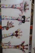 70 x 140cm The Family Of Giraffes Canvas Wall Art RRP £150 (14571) (Pictures Are For Illustration