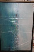 Large Reef Blue Framed Painting RRP £165 (14591) (Pictures Are For Illustration Purposes Only) (