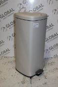 Boxed John Lewis And Partners 30 Litre Powder Coated Steel Stone Coloured Pedal Bin RRP £40 (