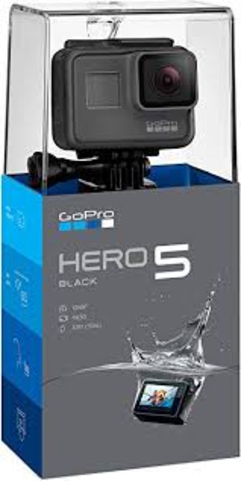 Boxed Go Pro Hero 5 Black Edition Waterproof Action Camera RRP £330 (Pictures Are For Illustration