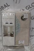 Bagged Pair Of Fusion Fully Lined 66x90" Scandy Leaf Teal Curtains RRP £60 (12731) (Pictures Are For