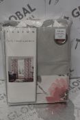 Bagged Pair Of Fusion Adrianna Blush 90x90" Eyelet Headed Curtains RRP £65 (12731) (Pictures Are For