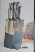 Boxed Hayden Perf Acacia Knife Block Set RRP £90 (Pictures Are For Illustration Purposes Only) (