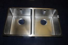 Boxed Stainless Steel Double Undermount Sink Unit RRP £420 (193050) (Pictures Are For Illustration