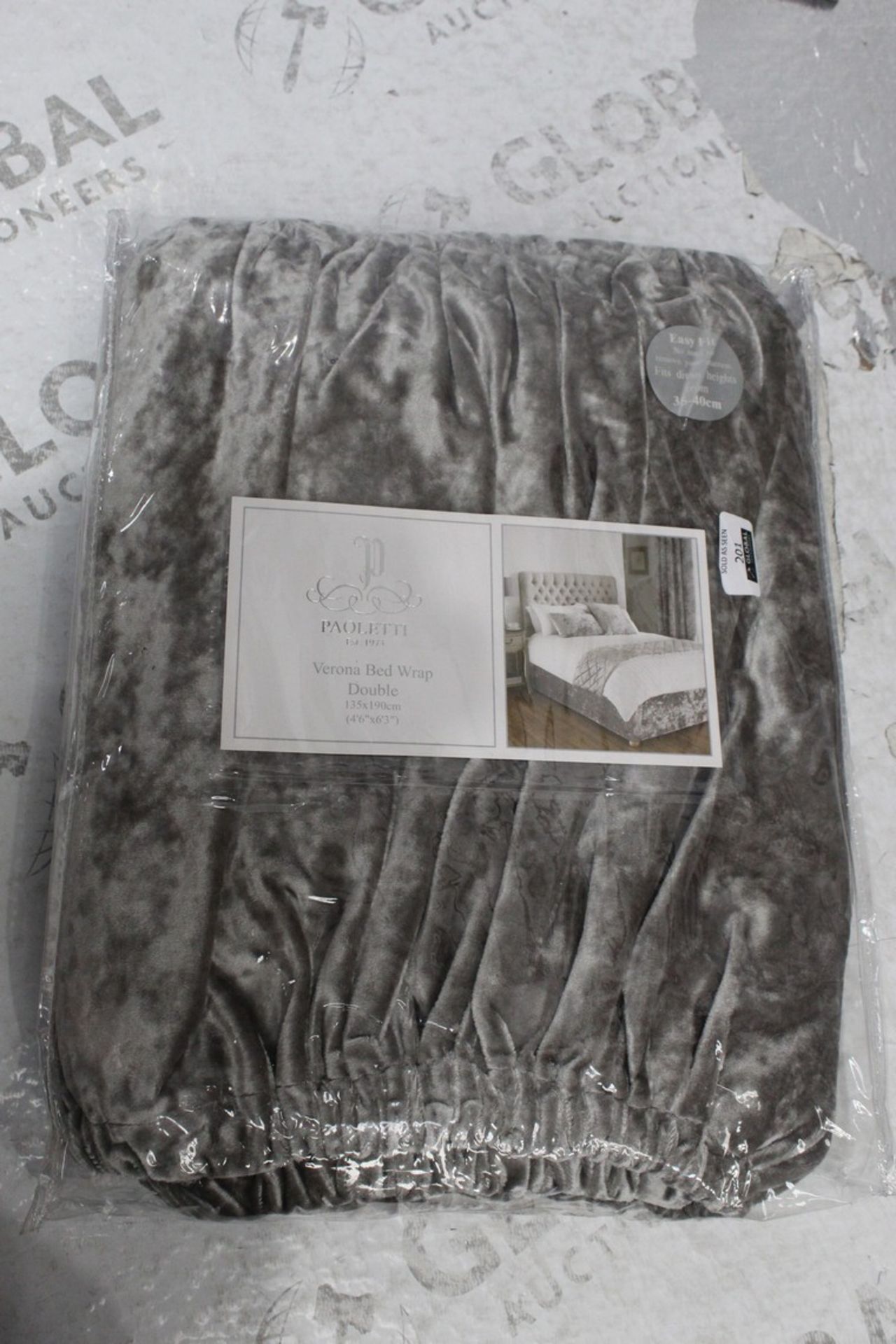 Paoletti Verone Bubble Silver Bed Wrap RRP £60 (Pictures Are For Illustration Purposes Only) (