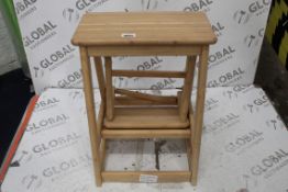 Boxed John Lewis And Partners Bamboo Step Stool RRP £60 (653389) (Pictures Are For Illustration