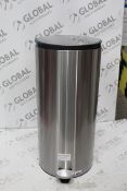 Boxed Stainless Steel Finger Print Proof 40 Litre Recycling Pedal Bin RRP £60 (82271913) (Pictures