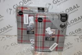 Dreams And Drapes Double And Kingsize Brushed Cotton Check Duvet Cover Sets RRP £35-£45 Each (12731)