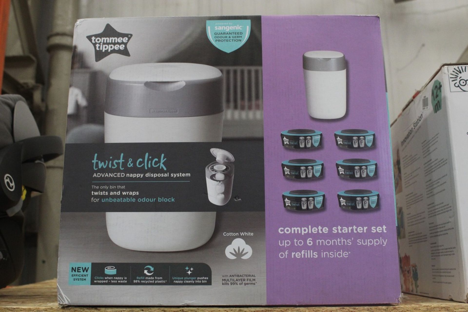 Boxed Tommee Tippee Twist & Click Sangenic Nappy Disposal System RRP £40 (31334207) (Pictures Are
