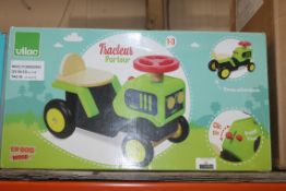 Boxed Vilac Wooden Ride On Kids Tractor RRP £130 (1069532) (Pictures Are For Illustration Purposes