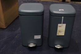 Boxed John Lewis And Partners 12 Litre Mini Powder Coated Pedal Bins RRP £20 Each (1160437) (