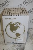 Boxed Wild And Wolf Metallic Brass Arctic White 10" Diameter Globe RRP £90 (1008725) (Pictures Are