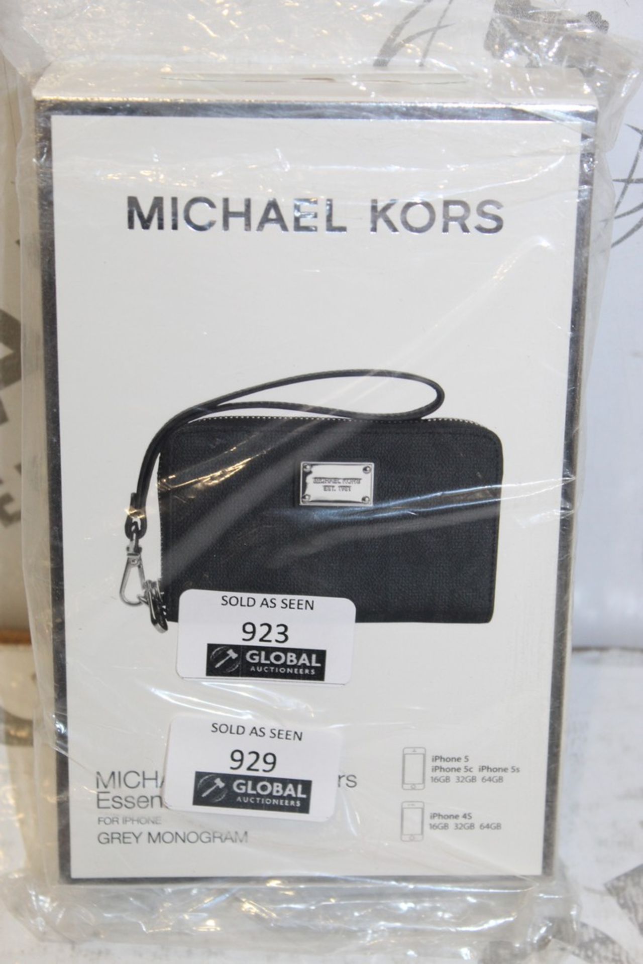 Boxed Michael Kors Grey Monogram Essential Zip Wal