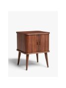 Boxed John Lewis And Partners Grayson Dark Brown Storage Side Table RRP £220 (86228102) (Pictures