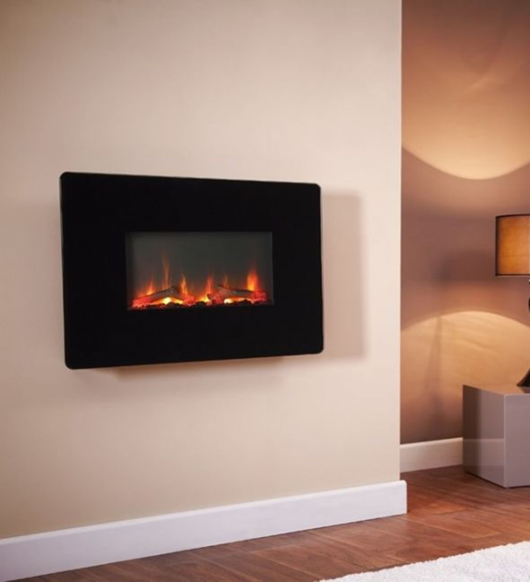 Boxed Wall Mounted Electric Flame Effect Fire Place RRP £150 (Pictures Are For Illustration Purposes