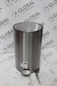 Boxed John Lewis And Partners Satin Steel Finger Print Proof 12 Litre Pedal Bin RRP £40 (1038415) (