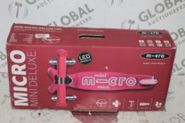 Boxed Micro Mini Scooter Deluxe RRP £85 (75361816) (Pictures Are For Illustration Purposes Only) (