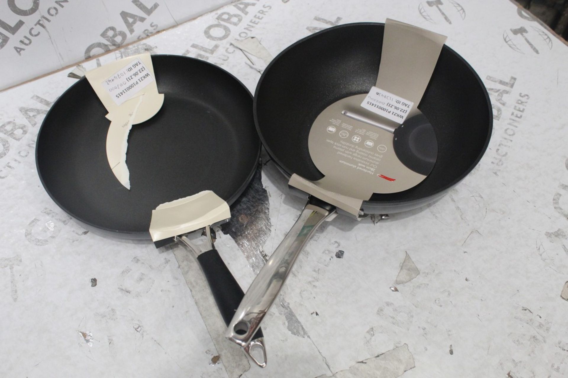 Assorted Non Stick John Lewis And Partners 28cm Woks And Frying Pan RRP £40 Each (1074943) (1137430)