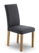 Boxed Pack Of 2 Lina Upholstered Designer Dining Chairs RRP £95 (19224) (Pictures Are For