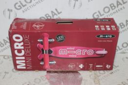 Boxed Micro Scooter Mini Deluxe 3 Wheeled Scooter RRP £85 (75361818) (Pictures Are For