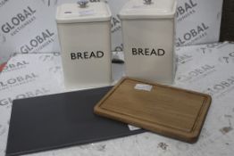 Assorted Items To Include Metal Bread Bins And Chopping Boards RRP £25 Each (84822480) (8482280) (