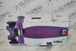 Boxed Maxi Micro Deluxe Purple Scooter RRP £130 (75361905) (Pictures Are For Illustration Purposes